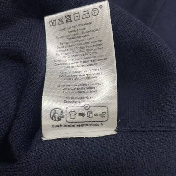 Sezane Naya Jumper Marine with Ecru Details - Picture 13 of 15